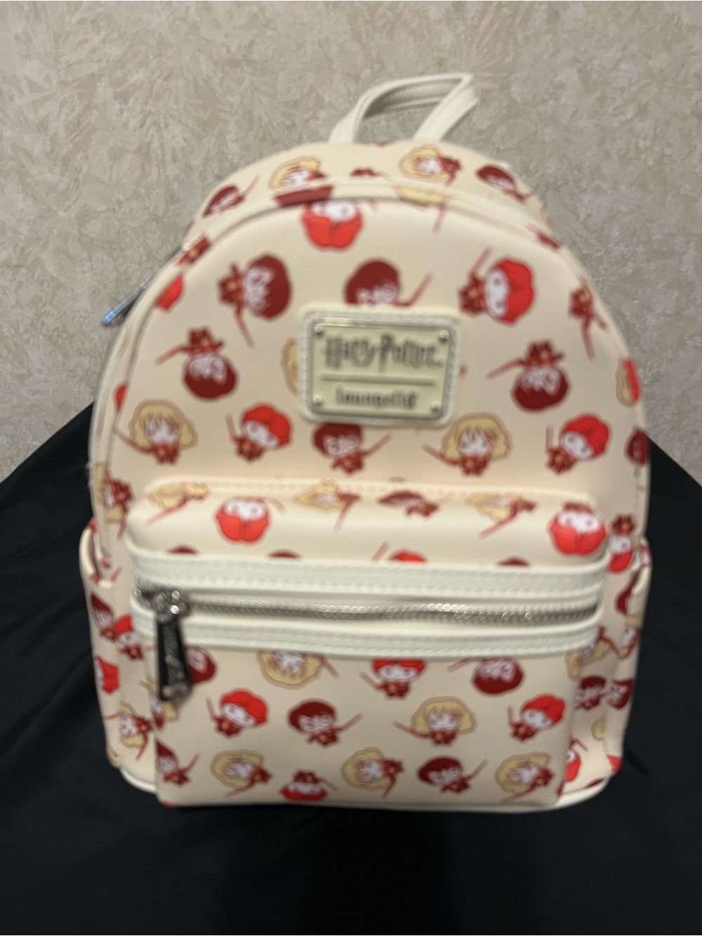 Harry Potter Disney LoungefyCream Mini Backpack with Red & Brown Character Icons